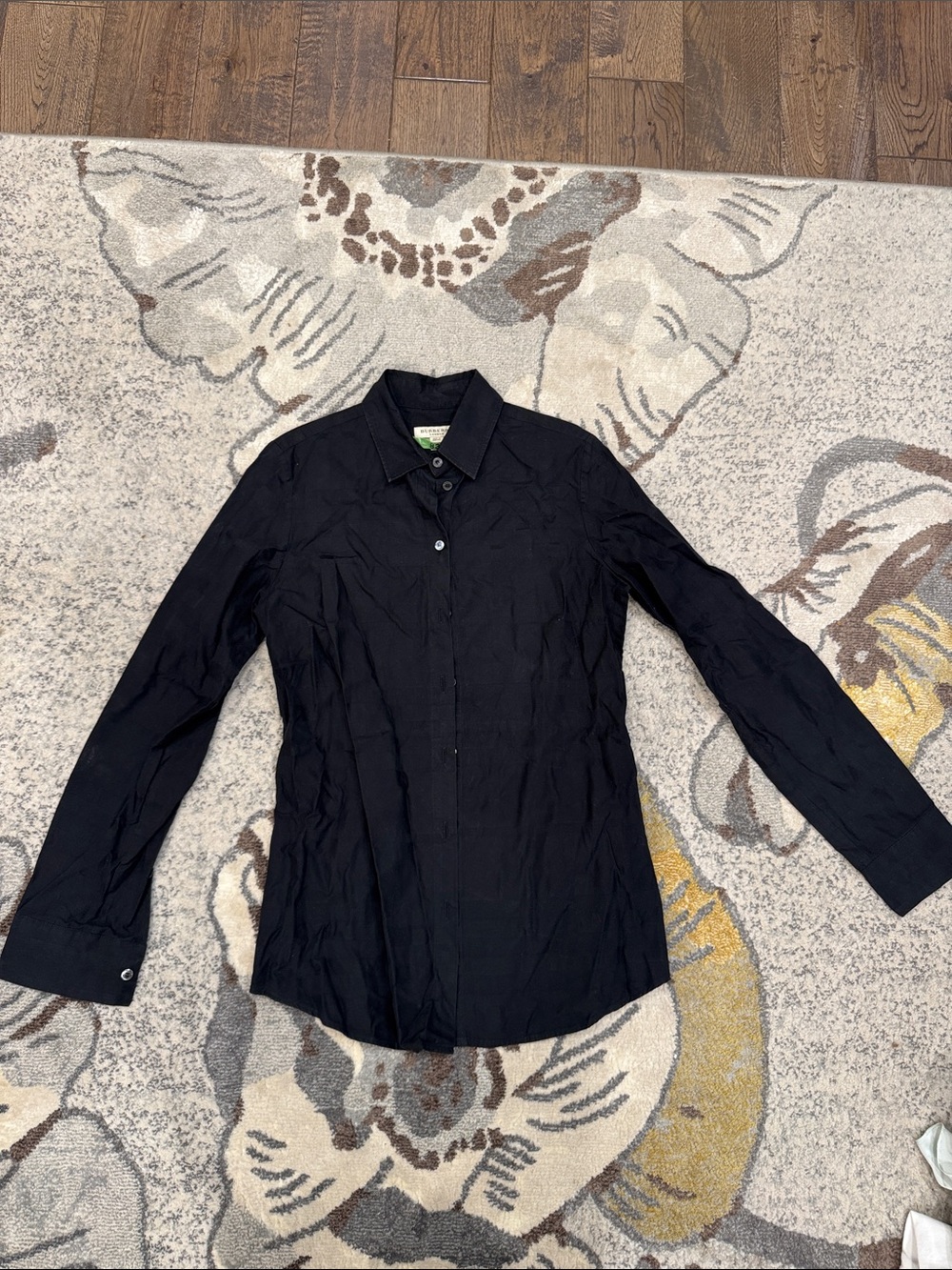 Burberry Black Men's Dress Shirt - Classic Long Sleeve